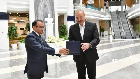 Prezident Salyanda “ASAN Xidmət”in açılışında - FOTO (YENİLƏNİB)