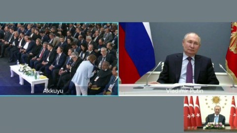 Ərdoğan və Putin “Akkuyu” mərasimində - FOTOLAR
