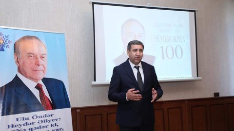 YAP Kəlbəcər rayon təşkilatı Heydər Əliyevin yubleyilə bağlı tədbir keçirib - FOTOLAR