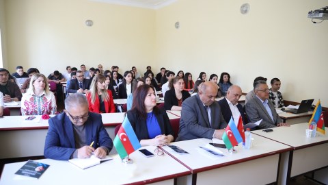 GDU-də Heydər Əliyevin yubileyinə həsr olunmuş tədbir keçirilib - FOTOLAR