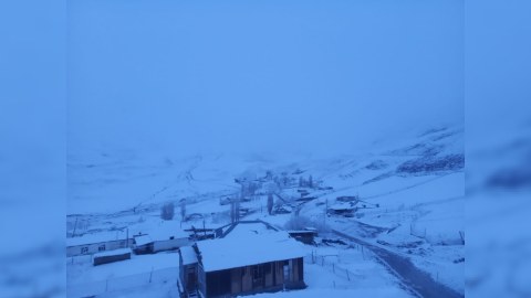 Qubaya qar yağır - FOTO