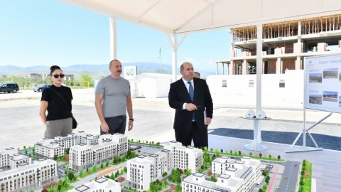 Füzulidə yaşayış kompleksi tikilir - FOTOLAR