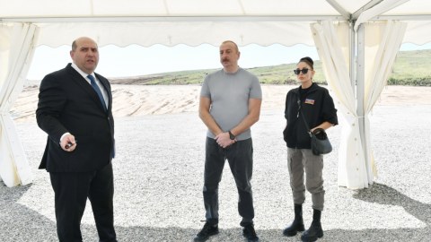 Füzulinin Pirəhmədli kəndinin təməli qoyuldu