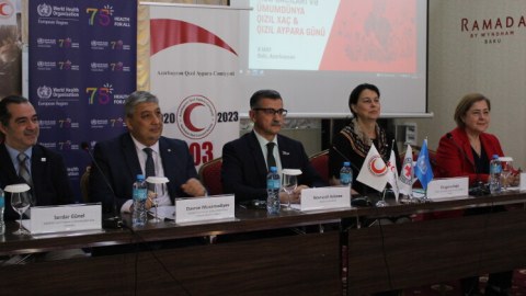 Heydər Əliyevin yubileyi, Beynəlxalq Qızıl Xaç və Qızıl Aypara Hərəkatı və Tibb Bacıları günləri qeyd edildi