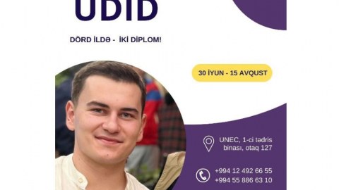 UNEC-də 4 ildə iki diplom əldə etmək imkanı