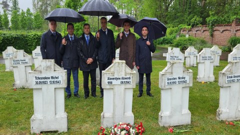 Səfir Belçikada azərbaycanlı əsgərin məzarını ziyarət etdi - FOTO