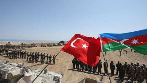 Azərbaycan və Türkiyə hərbçiləri Ermənistanla sərhəddə - VİDEO