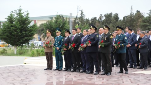 Neftçalada Heydər Əliyevin 100 illik yubileyi qeyd olunub - FOTO