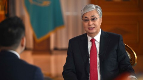 Tokayev Çin telekanalına müsahibə verib - FOTO