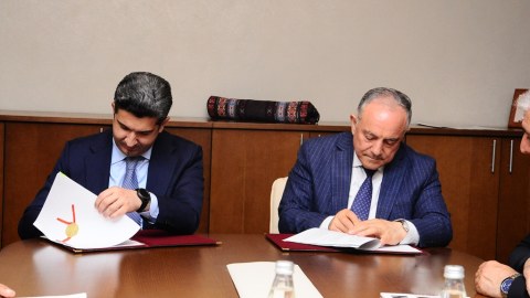 Naftalanda mobillik planı barədə müqavilə imzalandı - FOTOLAR
