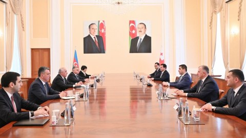 Baş nazir Gürcüstan parlamentinin spikeri ilə görüşdü 