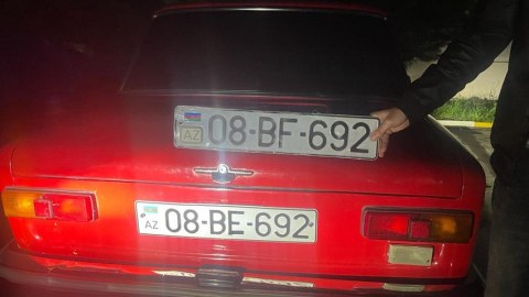 Maşın nömrəsinə qanunsuz müdaxilə edən şəxs tutuldu 