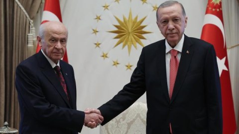 Ərdoğan partiya liderləri ilə bir araya gəldi - FOTOLAR