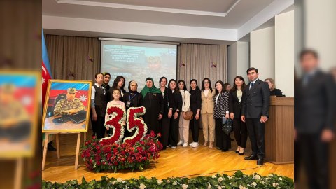 Şəhid mayor Amid Heydərovun xatirəsi yad edildi - FOTOLAR