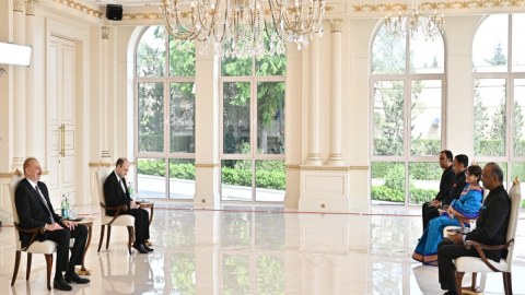 Prezident Hindistan səfirinin etimadnaməsini qəbul etdi - FOTOLAR
