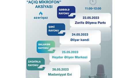 “Açıq mikrofon” daha 4 rayonda keçiriləcək