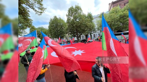 Berlin aksiyasında bəyanat SƏSLƏNDİRİLDİ