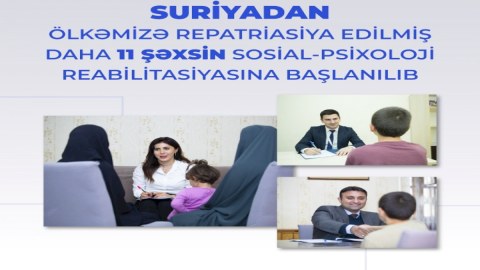 Suriyadan gətirilən şəxslərin reabilitasiyasına başlanılıb