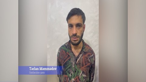 Silah gəzdirən keçmiş məhkum saxlanıldı - VİDEO