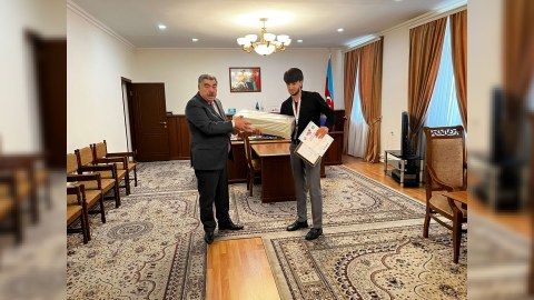 İcra başçısı medal qazanan idmançılarla görüşdü - FOTOLAR