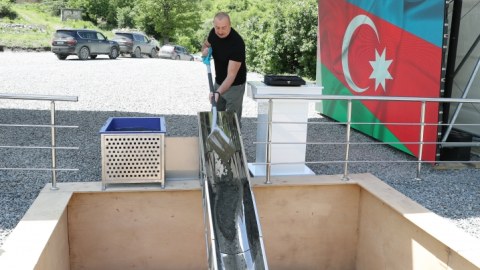 Kəlbəcərdə məktəbin təməli qoyuldu - FOTOLAR