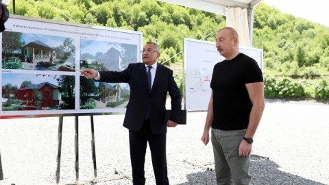 İlham Əliyev Yanşaq kəndinin təməlini QOYDU 