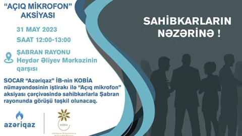 Şabranda sahibkarlarla görüş keçiriləcək