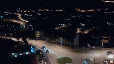 Laçın şəhərinin möhtəşəm gecə görüntüsü - VİDEO