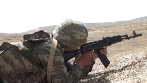 Döyüş atışlı taktiki təlimdən GÖRÜNTÜLƏR