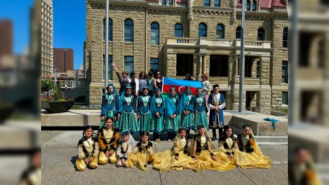 Kanadanın Kalqari şəhərində bayrağımız ucaldıldı - FOTOLAR