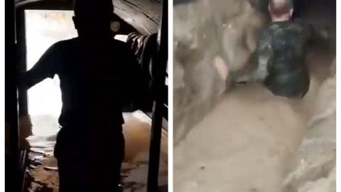 Ermənilərin bunker və səngərlərini su basdı - VİDEO