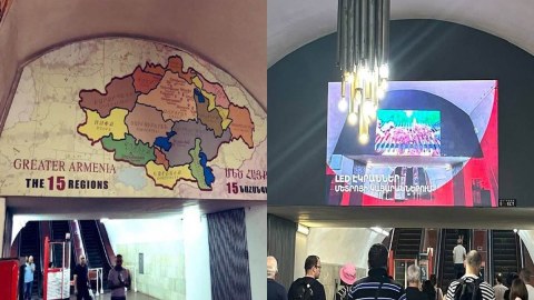 İrəvan metrosundakı “Böyük Ermənistan” xəritəsi YIĞIŞDIRILDI