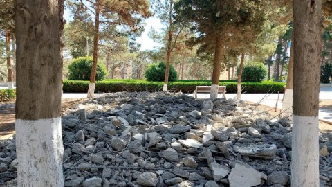 “Göyərçin” parkında obyekt söküldü