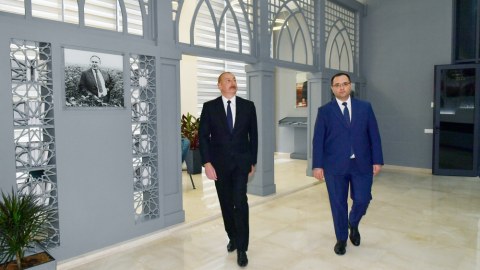 Prezident nazirliyin yeni binasının açılışında - FOTOLAR