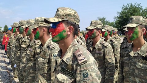 Komando kurslarında növbəti buraxılış - FOTO