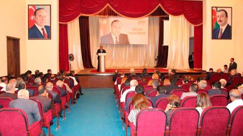 Goranboyda Heydər Əliyevə həsr olunan konfrans - FOTOLAR