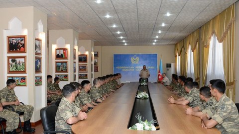 TTM-də hərbçilərlə görüş keçirilib - FOTO