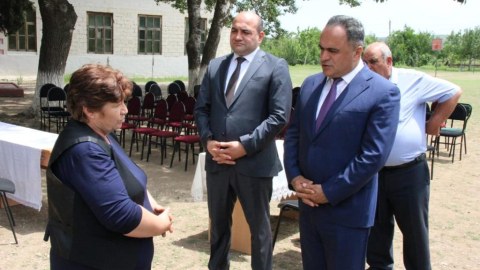 Goranboyun Şəfəq kəndində səyyar qəbul keçirilib - FOTOLAR
