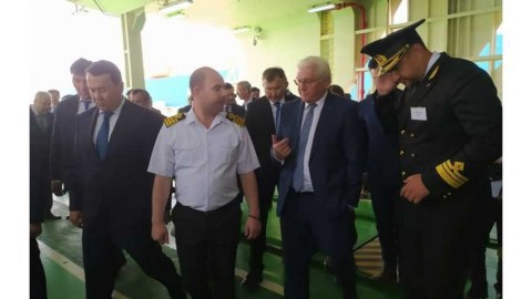 Almaniya prezidenti “Zərifə Əliyeva” gəmisində