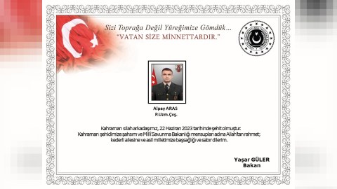 Türkiyə ordusu şəhid verdi