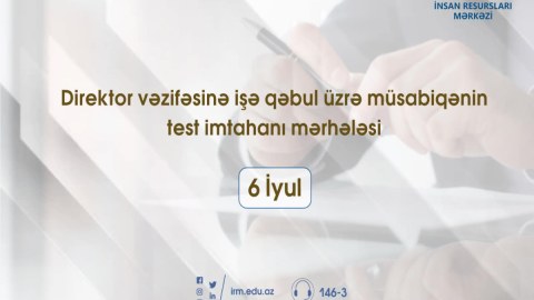 Direktorların işə qəbul imtahanının TARİXİ