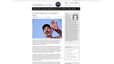 ABŞ mətbuatı Ermənistanın sülhə yaratdığı problemlərdən yazdı