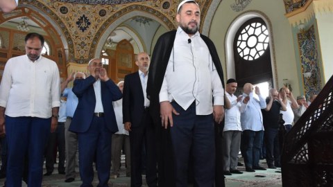 Təzə Pir məscidində bayram namazı - FOTOLAR