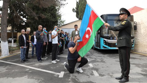 Çağırışçılar hərbi xidmətə yola salındı - FOTO