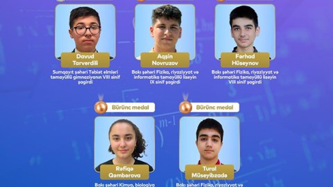 Balkan Olimpiadasında uğur qazanan məktəblilər - FOTO