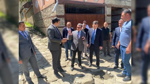 Deputat İsmayıllıda seldən zərər çəkmiş ərazilərə getdi - FOTOLAR