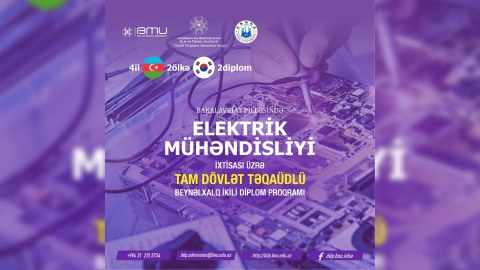 Elektrik mühəndisliyi ixtisası üzrə tam dövlət təqaüdlü ikili diplom proqramı