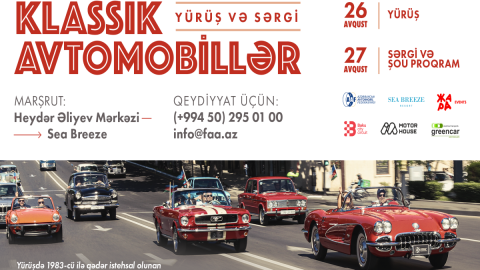 Klassik avtomobillərin yürüşü olacaq