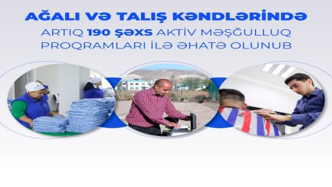 Ağalı və Talışda 190 sakin məşğulluq proqramı ilə əhatə olunub
