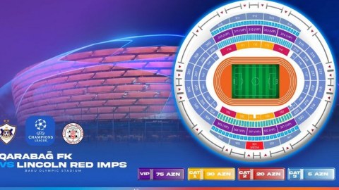 "Qarabağ"ın oyununa biletlər sabahdan satışa çıxarılır 
